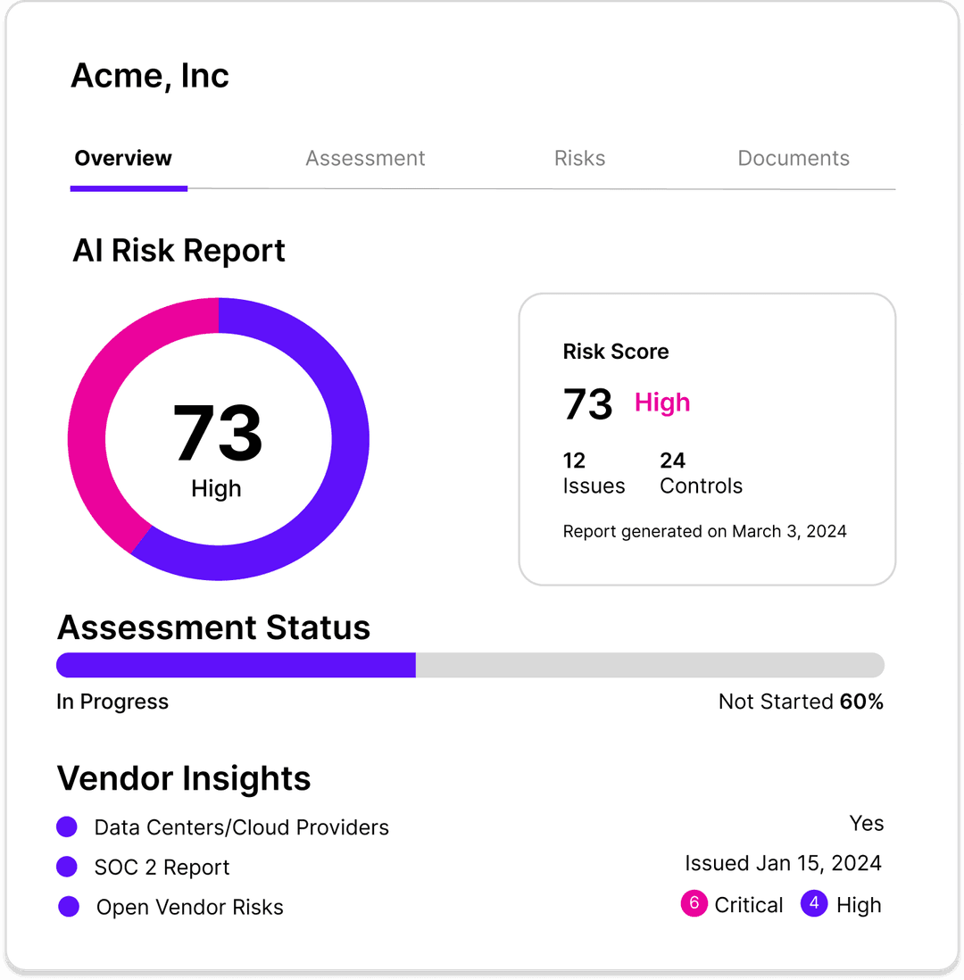 Third-Party Risk Management Platform